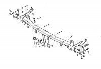 Фаркоп VW 21 для VOLKSWAGEN Caddy 2004-2015, 2016-2021, Автос, нагрузка 1250/75 кг. БЕЗ подрезки бампера от магазина ФаркопРос